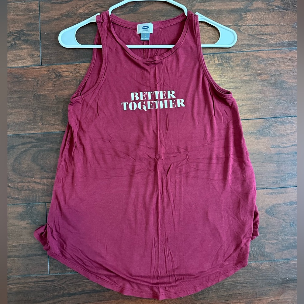 S Maroon Old Navy Flow Tank Top